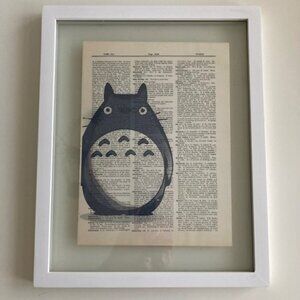 Totoro Print on Dictionary Page